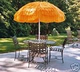 NEPTUNE 6FT TIKI BEACH PATIO MARKET UMBRELLA orange