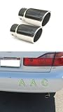 Two Stainless steel exhaust tips w/ mirror polish finish - Honda Accord 98-02 V6