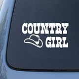 Country Girl Cowboy Hat - Car, Truck, Notebook, Vinyl Decal Sticker #2290 | Vinyl...
