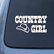 Country Girl Cowboy Hat - Car, Truck, Notebook, Vinyl Decal Sticker #2290 | Vinyl Color: White