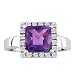 14k White Gold Amethyst Ring