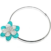  Blue Turquoise and Fresh Water Pearl Choker Necklace [Jewelry]