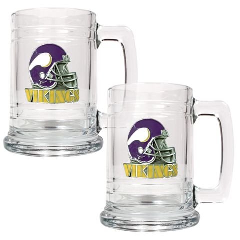 Minnesota Vikings Set of 2 Beer Mugs