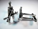 Silver Ski Cuff Links By Classic Cufflinks