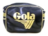 Original Gola Redford Classic Retro 70s Messenger Shoulder Bag black/gold