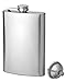 Top Shelf Flasks Premium 304 (18/8) Stainless Steel Hip Flask Includes Free Funnel & Black Gift Box, 8 oz