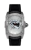 Aqua Master Men's Rectangular Bubble Loop 22-Diamond Poker Watch