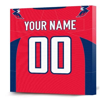 NHL Washington Capitals Customizable Jersey Canvas Print (20 x 20)