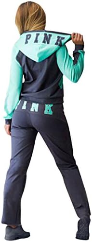 Worronland Women's Zip Up Hoodies Sportwear Twinset Casual Tracksuit Sweatsuit