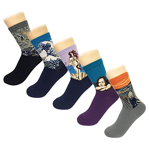Wrapables Famous Painting Masterpiece Socks (5 pairs)