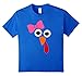 Thanksgiving Turkey Face with Pink Bow Funny T-shirt