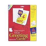 AVERY-DENNISON / Personal creations ink jet white 1/4-fold cards/envs., 4-1/4 x 5-1/2, 20/pack / AVE3266 / Sold as 1 Pack / Mfr Part # 3266 \*/ Personal creations ink jet white 1/4-fold cards/envs., 4