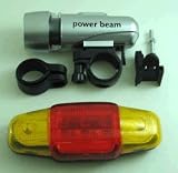 LED Headlight and Rear Tail Light for Bicycle with Mounting Accessories