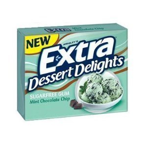 Extra Dessert Delights Sugarfree Gum Mint Chocolate Chip Flavored Gum Ten 15 Stick Packs