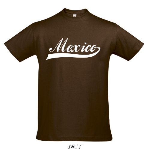 T-Shirt – Mexico Oldschool Mexiko LÄNDERSHIRT EM / WM FAN Trikot S-XXL , Earth – weiß , XL