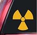 Radiation Symbol Vinyl Decal Sticker - Mustard