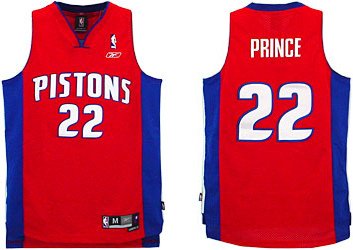 Detroit Pistons Red Swingman Alternate Jersey - Tayshaun Prince - XX-Large