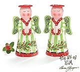The Art Of Him Christmas Angel Salt And Pepper Shakers Designed By Artist Carla Grogan For Holiday Dining And Decor