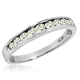 10K White Gold Diamond Anniversary Ring ( 1/2ct available sizes 5-8)