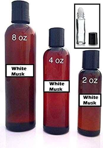 Pure White Musk - Uncut Scented Body Oil - Unisex Fragrance for Men and Women - Best for Refills (4 oz)