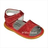 6501 Sandal in Red Sparkle Color: Hot Pink Patent, Size: 3