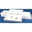 6 Black Plastic Jewelry Display Trays Storage Containers Units