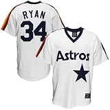 Majestic Houston Astros #34 Nolan Ryan White Throwback Replica Baseball Jersey
