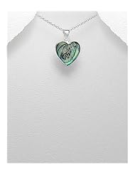Heart Shell Pendant Necklace In 92.5 Sterling Silver
