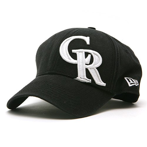 Buy Colorado Rockies Shimmer Black Stretch Fit Cap by New Era
