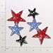 Rio Rancho Cascading Star Applique - Black, Red, Blue - Pair Each