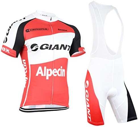 2015 Giant-Alpecin Pro Team Men's Short Sleeve Replica Cycling Jersey and Bib Shorts Set