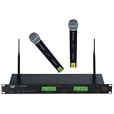 Dual Pll Synthesized Uhf Wireless Hand Held Microphone System with LCD