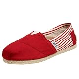 TOMS Women's Classic Rope Slip-On, University Red, 6 M US