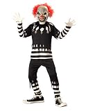 Glowing Psycho Scary Clown Kids Costume