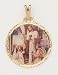 14 kt Gold Layered Medal - First Communion Girl - Hand Made, Ready for Engraving, Individually Boxed