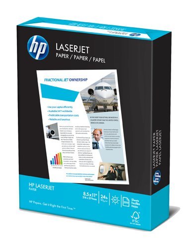 HP LaserJet Paper, 97 Brightness, 8.5 x 11 Inches, 24 lb, 500 Sheets (11240-0)