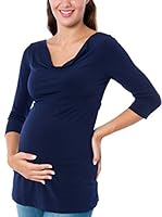 MENONOVE easy Blusa Premamá (Azul Oscuro)