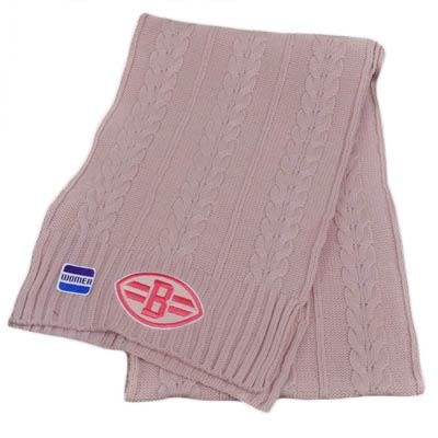 NFL Cleveland Browns Cable Knit Alternate Logo Light Pink Scarf Ladies Womens