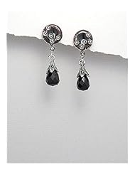 Colored Enamel Earrings In 92.5 Sterling Silver
