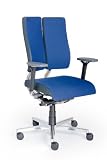 Rohde und Grahl duo-back balance&reg; Ergonomischer B&uuml;rodrehstuhl Bezug blau,  mit Armlehnen