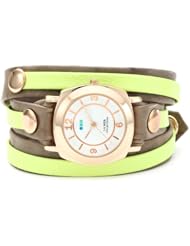 La Mer Collections Womens LMDYLY1000 Neon Odyssey Layer Cement Wash Neon Layer Watch