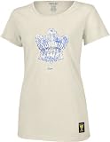 Toronto Maple Leafs -Putty- Junior's Distressed Vintage Logo Garment Washed Baby Doll Tee