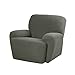 Maytex 4300319 MAYTEX Pixel Ultra Soft Stretch 4 Piece Recliner Arm Chair Furniture Cover Slipcover with Side Pocket, Dusty Olive Green