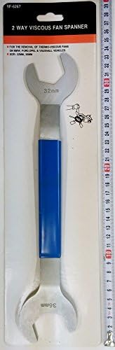 Double Viscous fan hub spanner - 32mm + 36 mm Double Open Thin Wrench