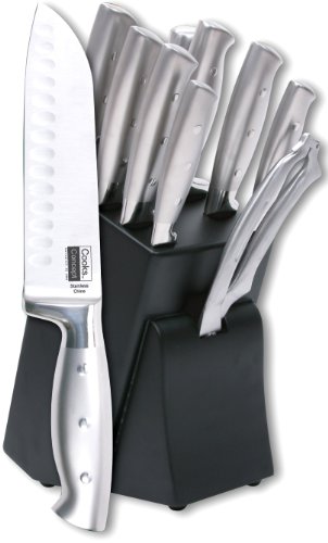 Cook N Home 10-Piece Forged Stainless Handle Knife Set with Block