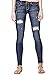 GUESS Women's Sienna Curvy Skinny Jeans in Dark Destroy Wash