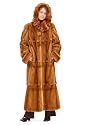 Mink Coat - Golden Cape Collar Scalloped Detaill