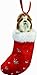 Shih Tzu Christmas Stocking Ornament with 