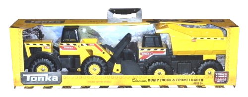 Tonka Dump Truck & Front-End Loader in yellow box