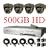USA Security Store -- CCTV 4 High Resolution CCD Vandal Dome Day/Night Vision Color Cameras with one H.264 4 Channels Video audio Security Surveillance DVR Digital Video Recorder System Built-in 500GB HDD, Included 4x65FT video cables and Power Supplies KIT. Supports Network Remote Viewing Over Internet, Windows IE, iPhone, Windows Mobile, and Apple Mac FireFox.